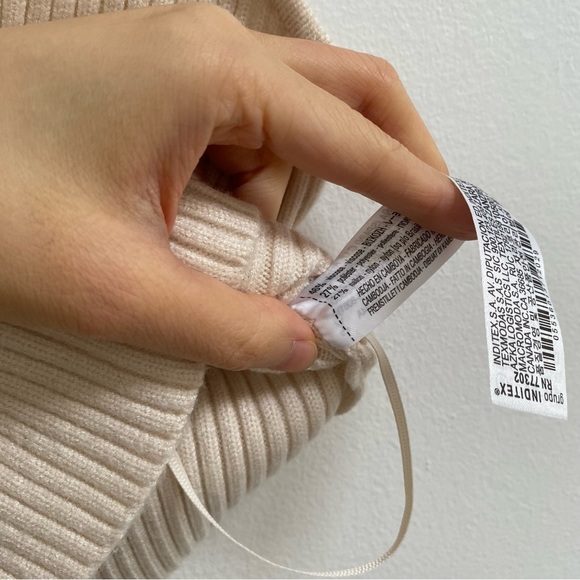 Zara Ribbed Knit Crop Top S - Picture 4 of 5